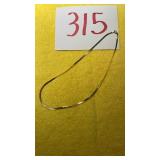 14 cart 20 inch Herringbone 6.5 grams necklace