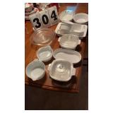 Pyrex and CorningWare and additional lids total