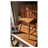 Small wood chair 16 1/2 inches