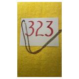 23 inch gold necklace flat curb or Cuban link