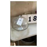 Glass cake plate plus punch bowl 10 inches tall