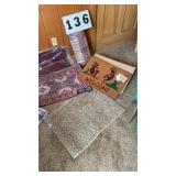 9 small rugs and welcome mat. 8 of the rugs still