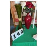 2 tall flower  vases 31inches & 24 inches tall