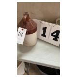 12 inch brown & white jug