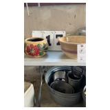 6 inch x 11 inch mixing bowl and flower planter