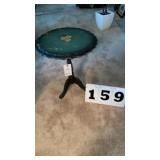 21 1/2 inch tall x 17 inches wide wood table