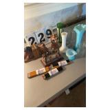 9 glass items and 3 dozen pencils