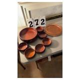 7 Wooden bowls and Copper Oven Air Fryer