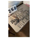 Assorted kitchen knives, forks, spoons and knives