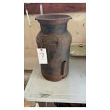 Small antique milk can 19 1/2 inches tall