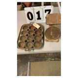 Antique muffin and old scale