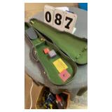 Violin case with tuner and rosin