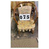 Old Wood rocker cloth bottom