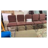 5 inner locking chairs padded seats and back