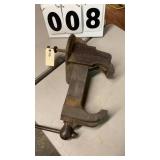 vintage cast-iron clamp-on bench vise