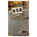 Wood brace and 3 bits