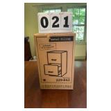 Charcoal 2-drawer file cabinet in box never