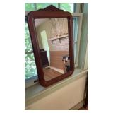 Wood wall mirror 18 inches x 30 inches