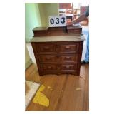 antique Victorian-style walnut marble-top dresser