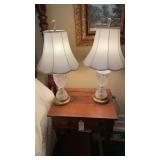 Matching pair of vintage cut-crystal and
