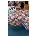 Hand made quilt. 70 inch x 70 inch
