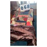 Hand made quilt could be used as a bed spread.