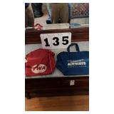 TWA and Braniff vintage travel bags