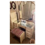 vintage or antique vanity table, often called a