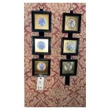 Pair hanging framed prints