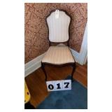 vintage Louis XV-style carved wood side chair