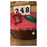 Two vintage telephones