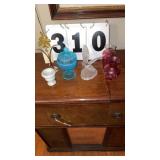 appears to show a vintage Westmoreland Blue Glass