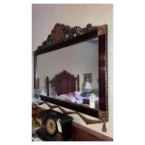 49 inch x 40 inches wall mirror. antique carved