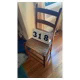Cain bottom straight chair.