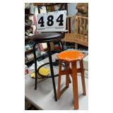Bar chair and Orange stool