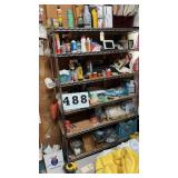 6 shelve rack and all items on it.