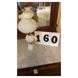 vintage white hobnail milk glass hurricane or