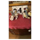 Pair of vintage porcelain or ceramic jousting