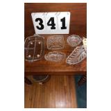 vintage Indiana Glass 5-Part Relish Tray, vintage