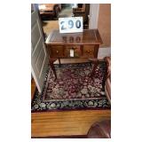 vintage wooden Queen Anne-style writing desk or