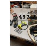 Coleman 1 burner stove, Thermos cup, Dirt