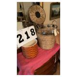Storage basket and flower pot.
