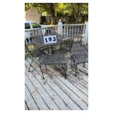 8 piece wrought iron patio set. Table, 4 chairs,