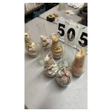 Glass chimney for oil lamps. Total of 8