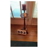 vintage wooden pedestal stand or small plant