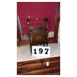 vintage wooden magazine rack