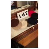7 ladies berets.
