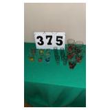 6 appears to be a vintage hand-painted glass