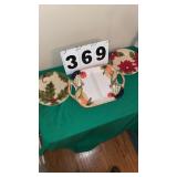 Serving Glass tray and 2 plates