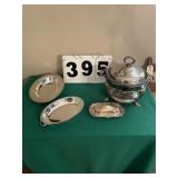 vintage silver-plated chafing dish or casserole